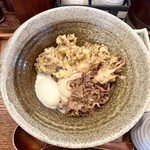 踊るうどん 滝井本店 - 肉まいたけ天温玉ぶっかけ 1,200円