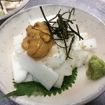 旬家 はちどり - 山芋短冊雲丹のせ