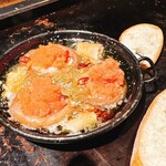 月島もんじゃ もへじ - 明太子しいたけのアヒージョ