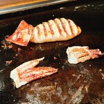 月島もんじゃ もへじ - いかの丸焼き（肝醤油）