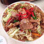 波止場食堂 - 肉そば（ヨメ撮影） 2014/08