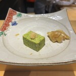 十方 鮨 - ほうれん草入り卵焼き