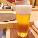 木挽町 とも樹 - 最初は生ビール