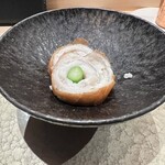 鮨 富かわ - 太刀魚の春巻き（太刀魚のバームクーヘン）　