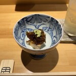 十方 鮨 - あん肝とスイカの皮の奈良漬