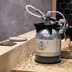 鮨 富かわ - 飛騨の華　KEG DRAFT　純米吟醸