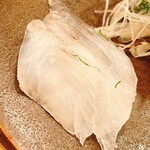 木挽町 とも樹 - 眞子鰈です。繊細な身質は白身魚の御令嬢