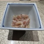 鮨 富かわ - ホッキ貝のコンフィ　カツオの酒盗和え