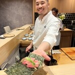 鮨 富かわ - 追加注文のトロタク。たくあんは山ゴボウで。