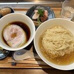 らぁ麺 紫陽花 - つけ麺(縮れ麺ver) くんたま