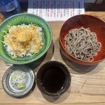 玄蕎麦 しんがり - TKGと玄蕎麦セット