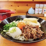 うどん 陣 - 肉玉ぶっかけ(温)