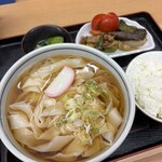 おかだうどん - きしめん定食　¥750