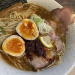 とんぼ庵 - 【味玉らぁめん＝味玉sv自家製辛味】