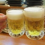 てっぱん侍 - まずは生ビーで乾杯！！