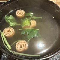 うなぎ時任 - ミツバ、巻き麩シンプルな肝吸い