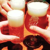 森の鉄板ダイニング まるやま苑 - カンパーイ(*･∀-)db(-ω･*)……2人はノンアル(´ヮ｀;)