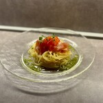 Vierge -  桃の冷製パスタ