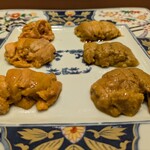 鮨 青海 - ウニ食べ比べ♪　違いがよくわかる!