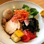 らーめん森や。 - 【限定】森やの冷やし中華、追加で味玉トッピング