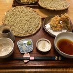 としぼう - 富山湾産 白海老かき揚げ天ざる 1480円