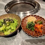 308610099 - 永昌サラダ、キムチと自家製ナムル盛り合わせ
