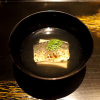 銀座焼とり 京丹波 - 胡麻豆腐と鮎のお椀