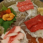 桜なべ中江別館　金村 - 馬肉尽くしの刺身