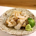 穴子料理と地酒 浅草 川井 - つぶ貝のお造り