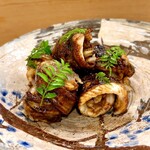 穴子料理と地酒 浅草 川井 - 対馬産穴子の八幡巻き