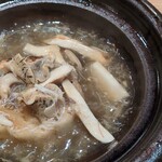 新日本料理おぶね -  熱鍋：三島の白茄子、天然すっぽん、松茸餡かけ、白梅貝、毛蟹、新生姜のつゆ。スッポンがトロォ～り！ お出汁が濃厚で熱々！ 美味しい！