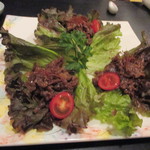 酒菜和の香 - 14/9 阿波牛のタレ焼　レタス包み