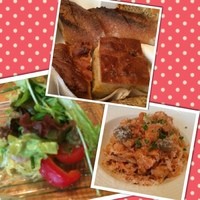ビストロ ラ・プリュム - 日泰寺の縁日の後は、ここ✨✨バーニャカウダソースの前菜
                ひよこ豆とキノコのトマトソース
                バケットめっちゃうまです〜♥️