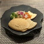 鉄板焼き 恵伝 - ズワイガニといくらの最中