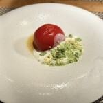 鉄板焼き 恵伝 - アメーラトマトのサラダ