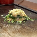 おこのみ焼き おこまる - ネギも乗せて、そろそろ仕上げ段階に