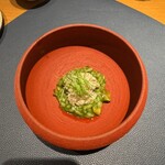 日本のイタリア料理店 sai - 三河湾の渡蟹 サザエ 大菜のジェノベーゼ 龍の瞳