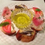 サッチモ - H.26.9.20.夜 ブルスケッタ3種盛 @390円×2かな？