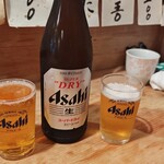 源八 - 来るまでビールで乾杯。