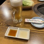 アレンモク - 生ビールとサンチュ