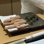 鮨 なんば - 鮪あられ　葉山葵