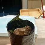 鮨 なんば - 鮪おかきと葉山葵の海苔巻