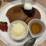 文明堂カフェ - 焼立て三笠パンケーキ