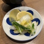 鰻 芳松 - 香の物。