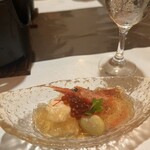 多満喜 - 甘エビ、イクラの長芋そうめん