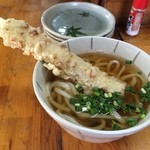 さぬきのうどんや - 
「かけうどん」と「ちくわ天」