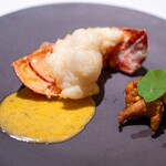 レストラン オオツ - 2025.7 常陸乃国いせ海老フリット 海老味噌マヨネーズ ジロール茸