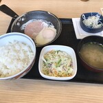 吉野家 - 料理写真:◉ ハムエッグ納豆定食 ¥468-