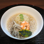 零 - 蕪の菊花造り 蕎麦の実餡かけ