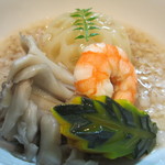 零 - 蕪の菊花造り 蕎麦の実餡かけアップ